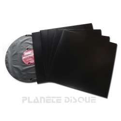 25 LP platenhoezen zwart...