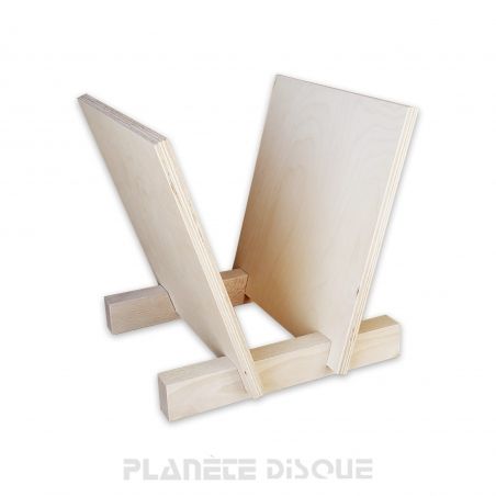 Porte disque en bois pour disques vinyles 33T