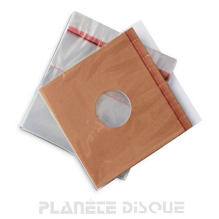 50 Pochettes protection 25cm/10 inch refermables PP