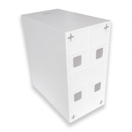 LP Kunststof opbergbox platenbox rek wit