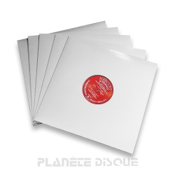 10 LP platenhoezen karton zilvergrijs met venster