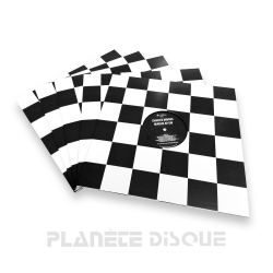 10 LP platenhoezen karton geruit met venster