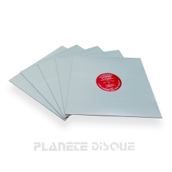 20 Pochettes carton avec trou 33T grises verdâtres