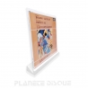Support mural en bois blanc pour un disque vinyle