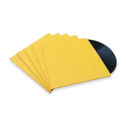 Interactie gelijktijdig bedenken 10 LP platenhoezen geel karton zonder venster