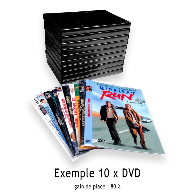 50 Pochettes avec rabat pour ranger DVD sans boîtier