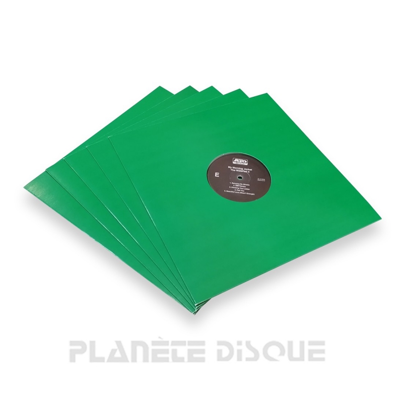 onwettig In zoomen Bezit 10 LP platenhoezen Discobag groen karton met venster