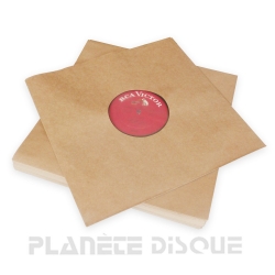 100 Deluxe LP binnen hoezen met kunststof voering kraft