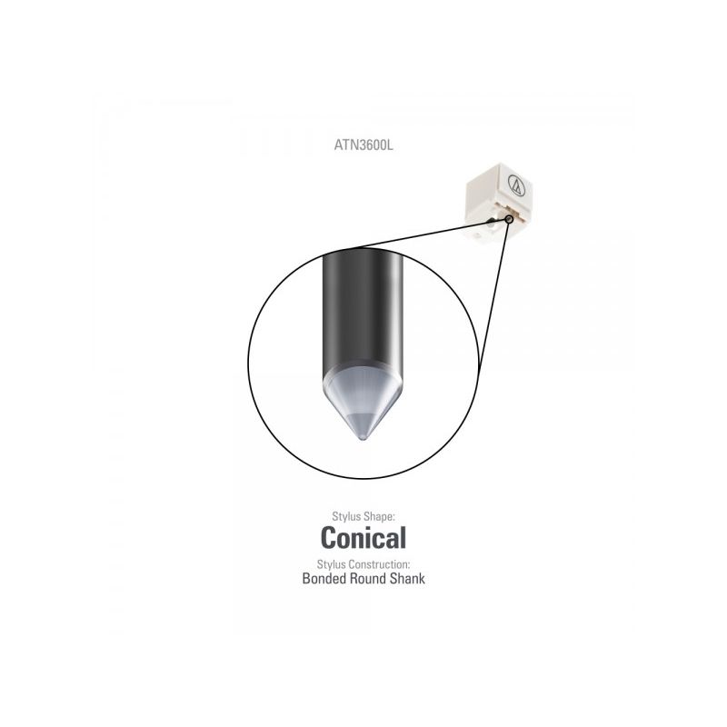 Audio-Technica ATN3600LC Stilo puntina conica di ricambio x cartuccia