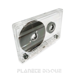 Audio Cassette Tape case Clear/Clear Square Edge Audio Cassette Tape  Storage 100 Pack