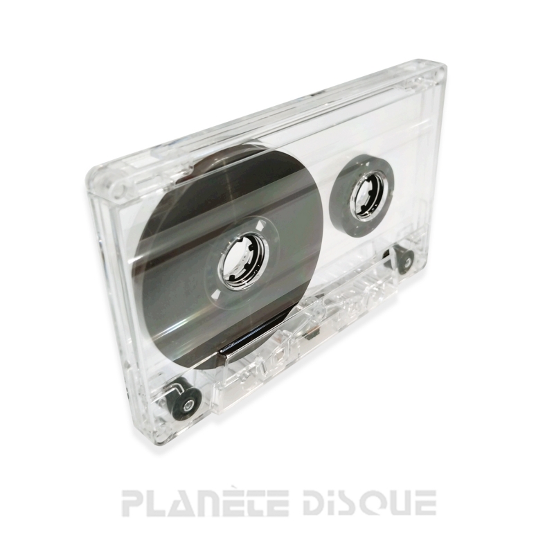 Cassette audio Ferro 90 minutes transparente (rouleaux et guides noirs)