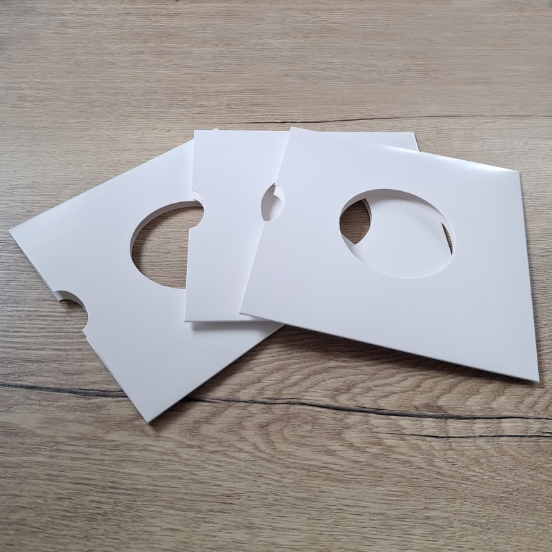 20 White Record Jackets with Center Holes for 7 inch Single 20 White Record Jackets with Center Holes for 7 inch Single